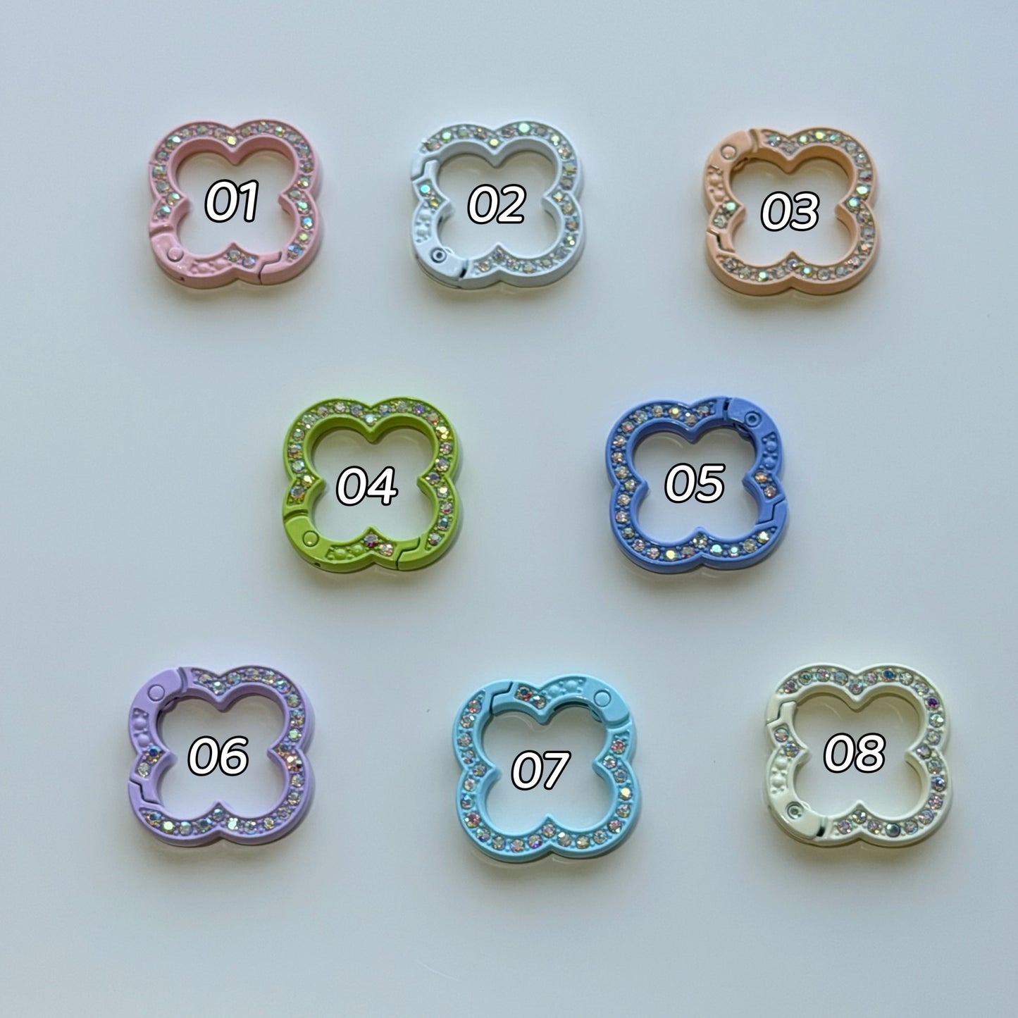 Colorful Keyrings/Colorful Shaped Spring Carabiners for DIY Phone Charms