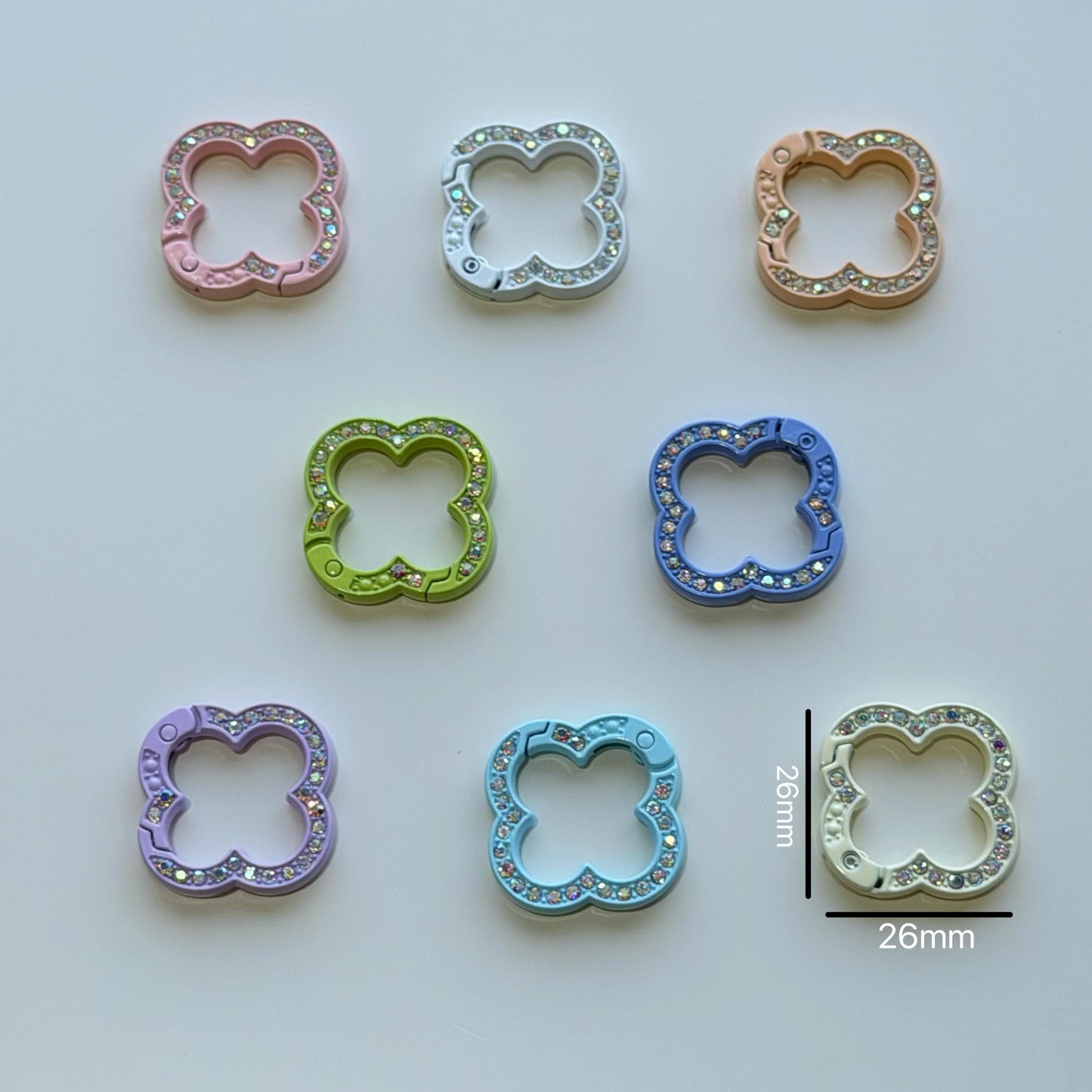 Colorful Keyrings/Colorful Shaped Spring Carabiners for DIY Phone Charms