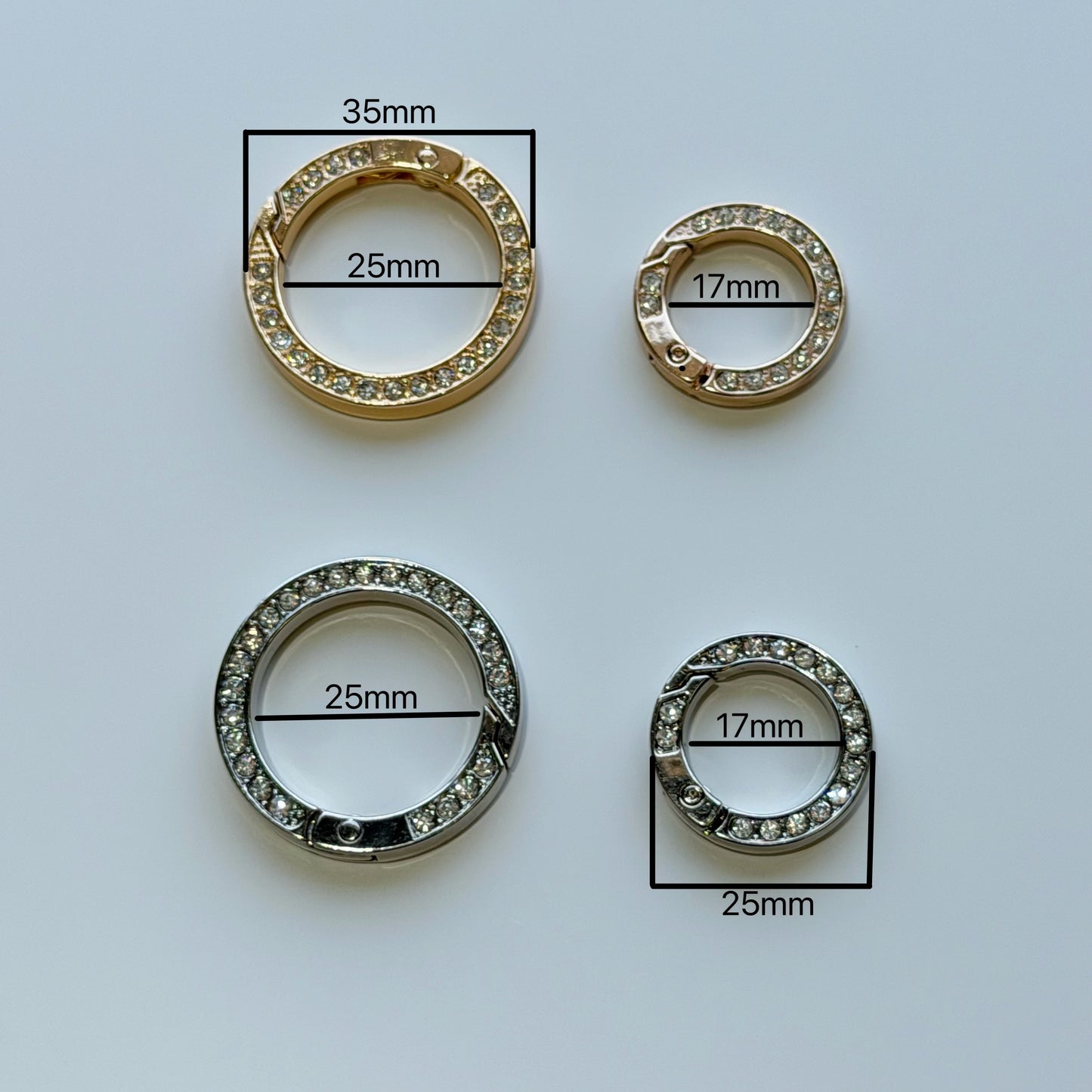 Colorful Keyrings/Colorful Shaped Spring Carabiners for DIY Phone Charms